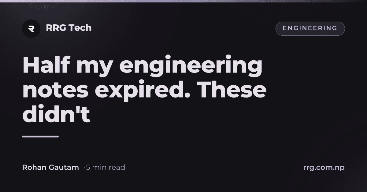 Half my engineering notes expired. These didn't