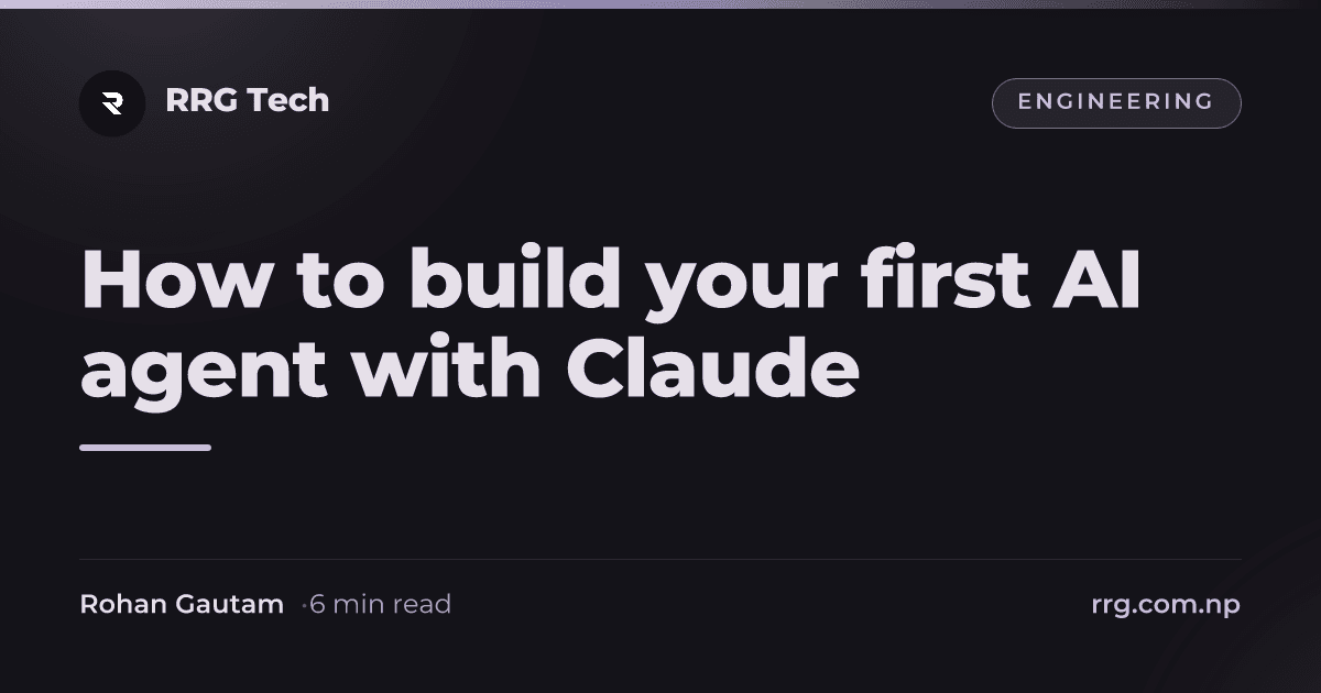 How to build your first AI agent with Claude