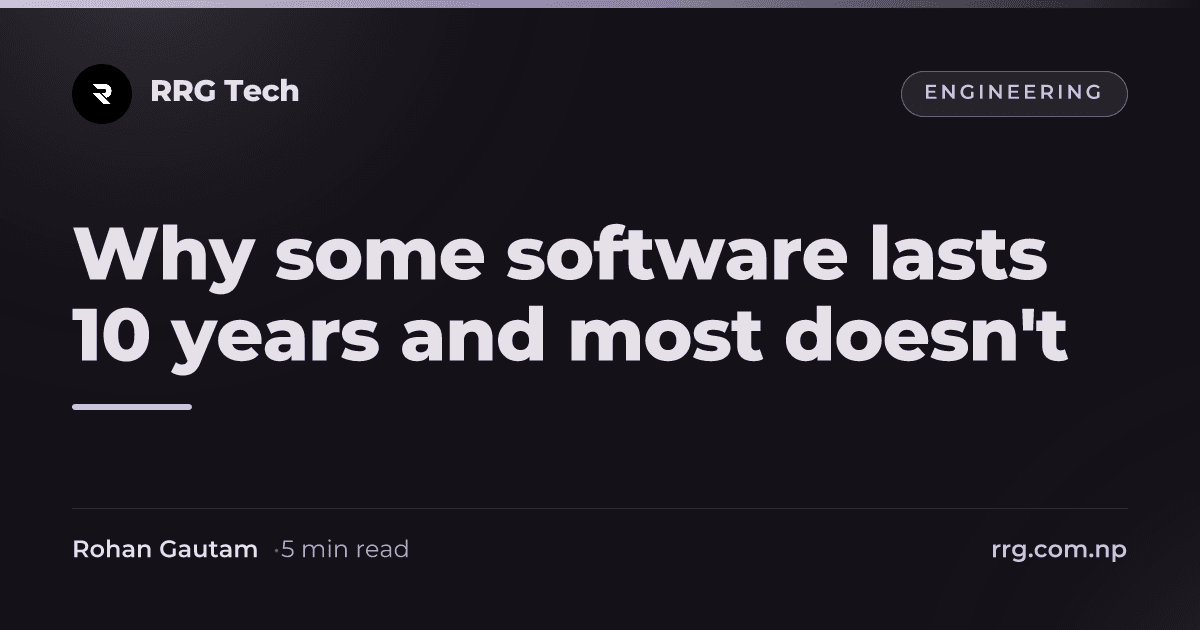 Why some software lasts 10 years and most doesn't